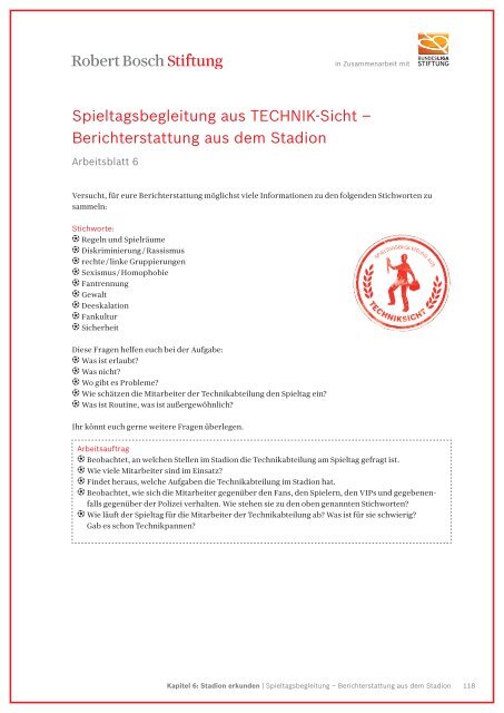 Methodensammlung Lernort Stadion (PDF) - Robert Bosch Stiftung