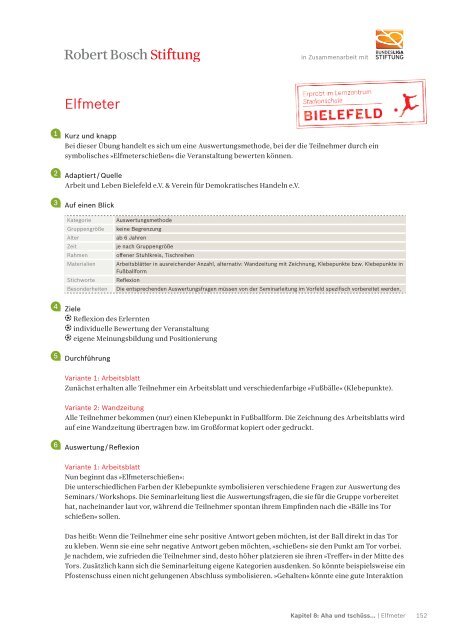 Methodensammlung Lernort Stadion (PDF) - Robert Bosch Stiftung