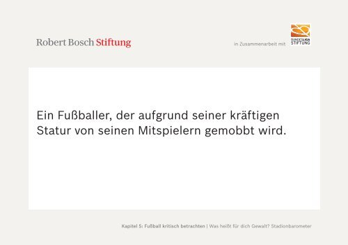 Methodensammlung Lernort Stadion (PDF) - Robert Bosch Stiftung