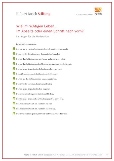 Methodensammlung Lernort Stadion (PDF) - Robert Bosch Stiftung