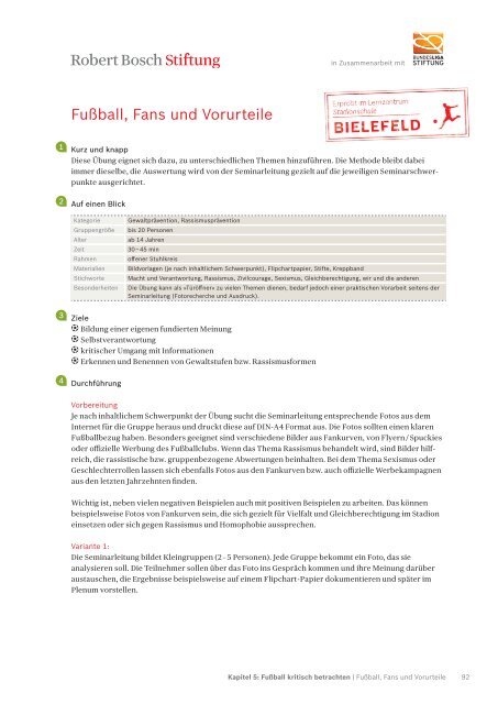 Methodensammlung Lernort Stadion (PDF) - Robert Bosch Stiftung