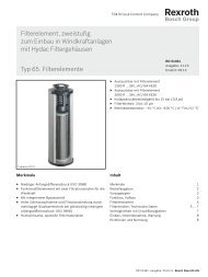 Filterelement, zweistufig zum Einbau in ... - Bosch Rexroth