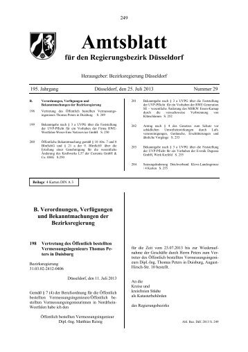 Amtsblatt - Bezirksregierung Düsseldorf