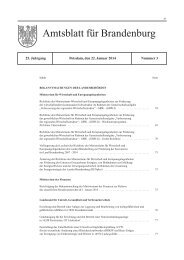 Amtsblatt für Brandenburg, 2014, Nummer 03, Seiten ... - BRAVORS