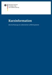 Kurzinformation zur Nutzung von unbemannten Luftfahrtsystemen