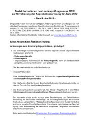 INFORMATIONEN DES LANDESPRÜFUNGSAMTES NRW