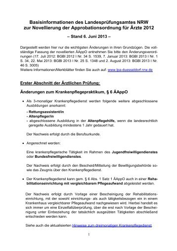 INFORMATIONEN DES LANDESPRÜFUNGSAMTES NRW