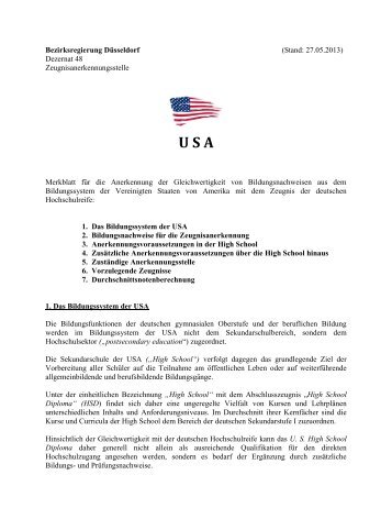 USA - Bezirksregierung Düsseldorf