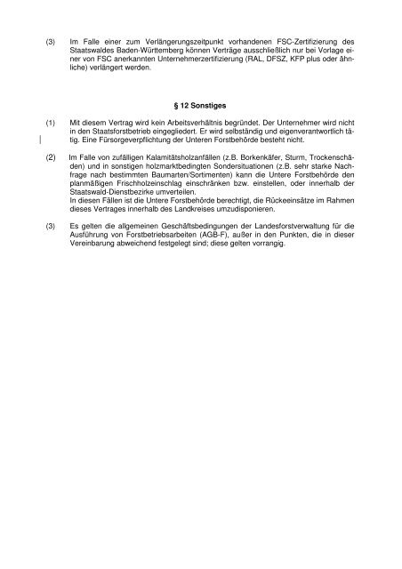 Ausschreibungsunterlagen "Holzbringung 2014-2015"