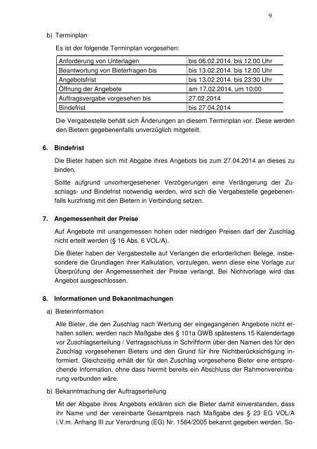 Ausschreibungsunterlagen "Holzbringung 2014-2015"