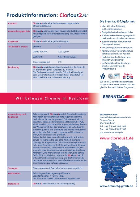 Clorious2air Informationsbroschüre (PDF; 1,24 MB) - BRENNTAG ...