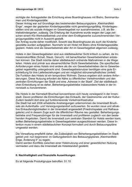 Kleinhardfeld-Enge, Änderung I bzw. II - Bruchsal