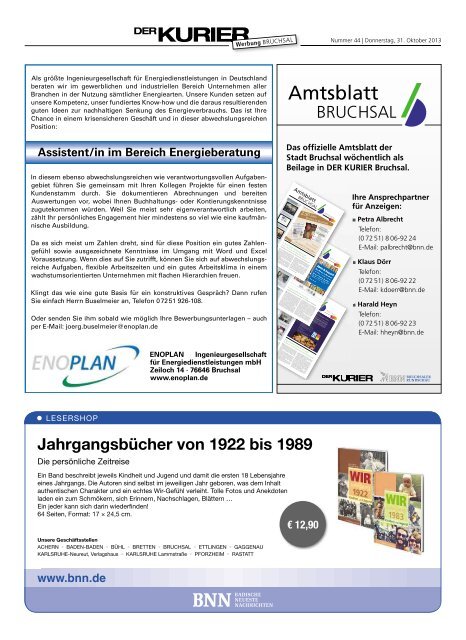 Amtsblatt KW 44/2013 - Bruchsal