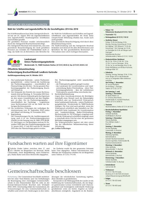 Amtsblatt KW 44/2013 - Bruchsal