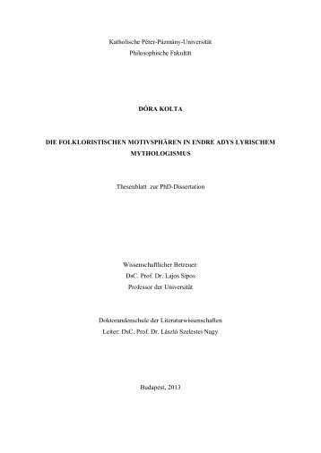 Ziel und Objekt der Untersuchung