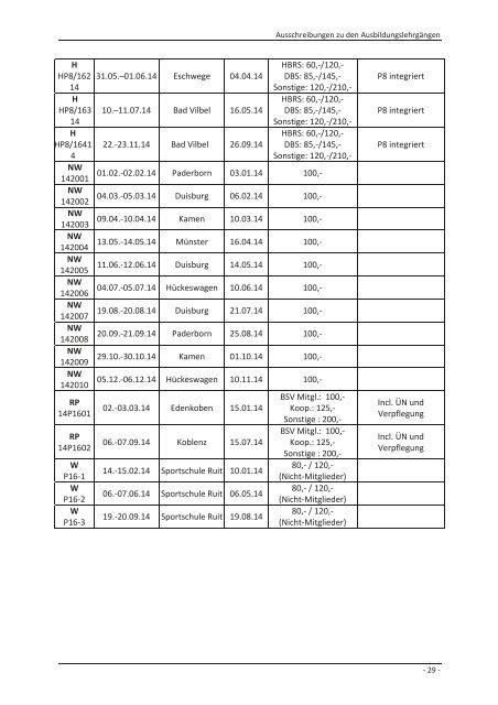 DBS-Lehrgangsplan 2014 PDF - Deutscher Behindertensportverband