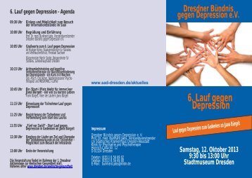 6. Lauf gegen Depression - Bündnis gegen Depression