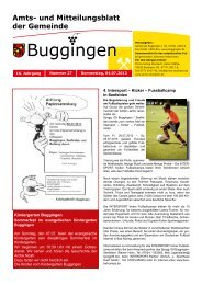 Amts- und Mitteilungsblatt der Gemeinde - Buggingen