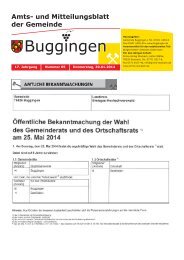 Amts- und Mitteilungsblatt der Gemeinde - Buggingen