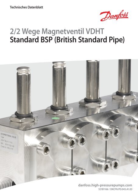 2/2 Wege Magnetventil VDHT Standard BSP (British ... - Danfoss