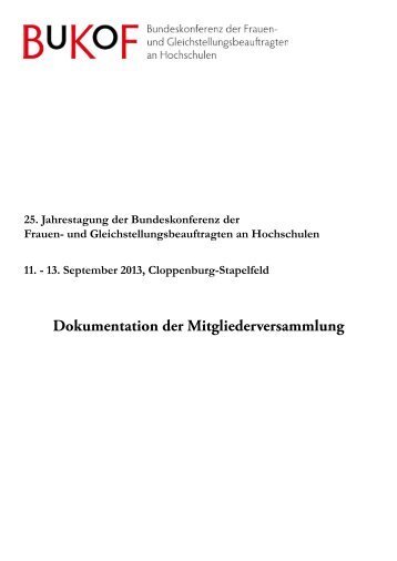 Dokumentation der Mitgliederversammlung - bei der BuKoF