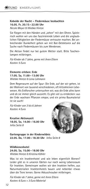 Kinderprogramm 2014 - BUND Bremen