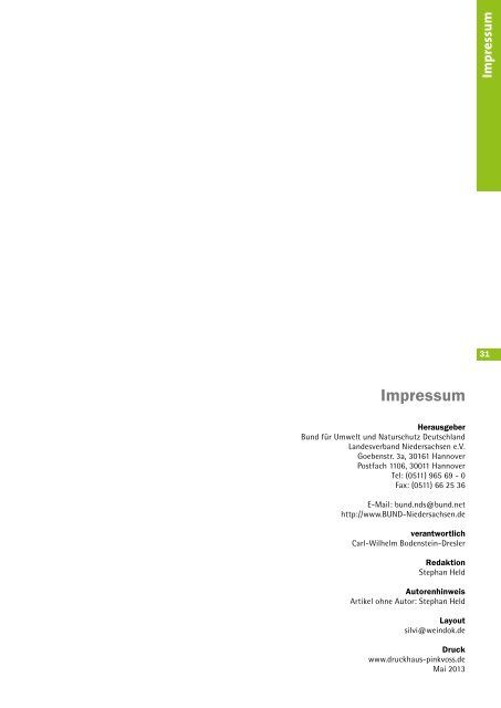 PDF-Format, ca. 3,9 MB - BUND Landesverband Niedersachsen e.V.