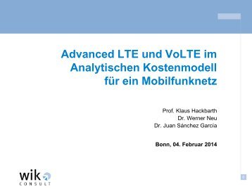 Präsentation WIK-Consult - Infoveranstaltung Februar 2014