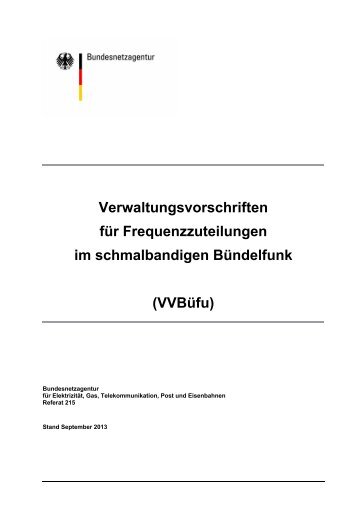 VV Bündelfunk - Bundesnetzagentur
