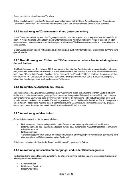 Umsetzungskonzept § 109 (5) TKG: Mitteilung Sicherheitsverletzung ...