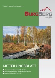 Burgberger Mitteilungsblatt Nr. 19/2013 - Burgberg im Allgäu