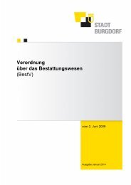 Verordnung über das Bestattungswesen (BestV) - Burgdorf
