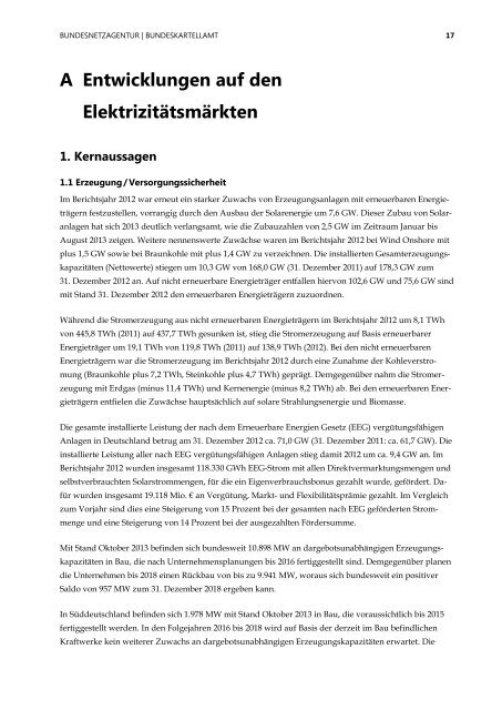 Monitoringbericht 2013 - Bundesnetzagentur