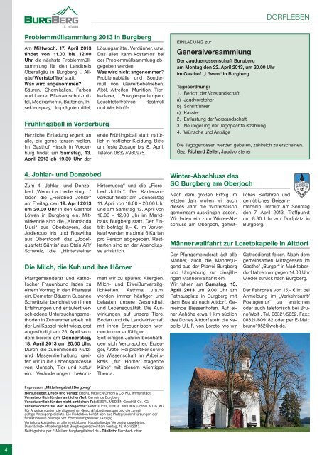 MitteilungsblAtt - Burgberg