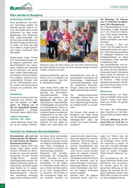 Burgberger Mitteilungsblatt Nr. 03/2014