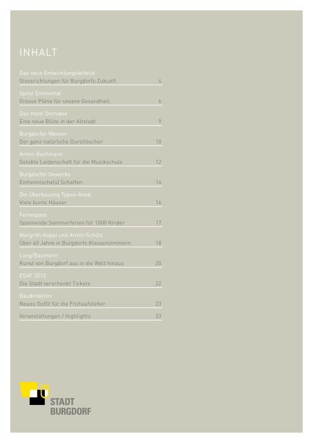 Das Stadtmagazin Nr. 1 als Download - Burgdorf