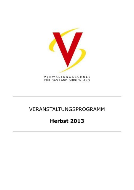Kursprogramm Herbst 2013 zum Herunterladen - Burgenland.at