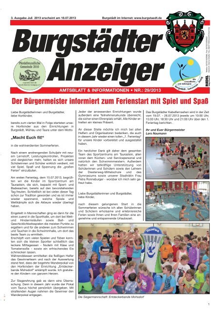 3. Ausgabe 18.07.2013 - Burgstädt