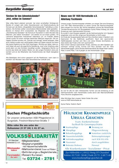 3. Ausgabe 18.07.2013 - Burgstädt