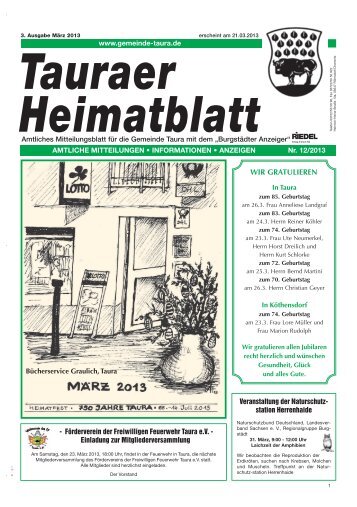 3. Ausgabe März 2013 - Burgstädt