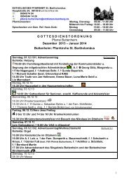 Gottesdienstordnung Dezember 2013 - Januar 2014 - Buttenheim