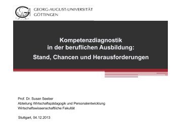 Vortrag Prof. Dr. Susan Seeber 04.12.2013 - Baden-Württemberg ...