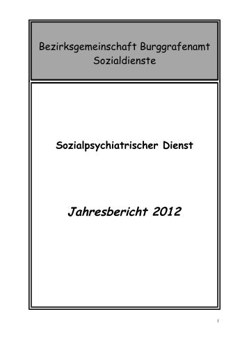 Bericht Sozialpsychiatrischer Bereich - Jahr 2012