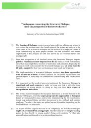 Thesis paper concerning the Structured Dialogue from the ...