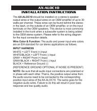 Axxess Stereos Installation Instructions - CARiD.com