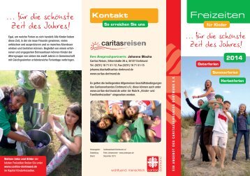 ... für die schönste Zeit des Jahres! - Caritas Dortmund