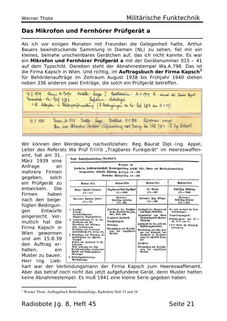 Militärische Funktechnik Radiobote Jg. 8, Heft 45 ... - Cdvandt.org