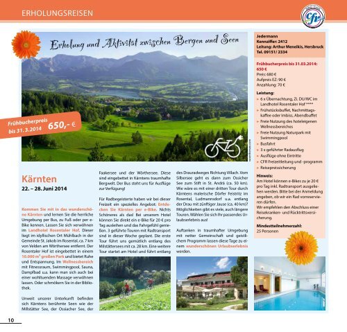 Gesamtkatalog 2014 - CFR Bibel Tours