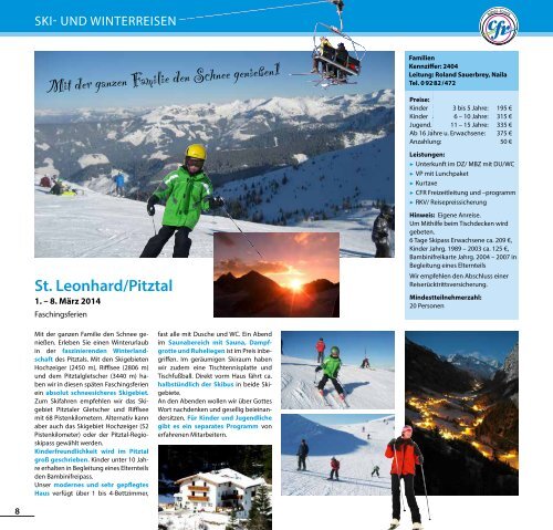 Gesamtkatalog 2014 - CFR Bibel Tours