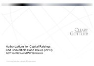Authorizations for Capital Raisings and Convertible Bond Issues ...